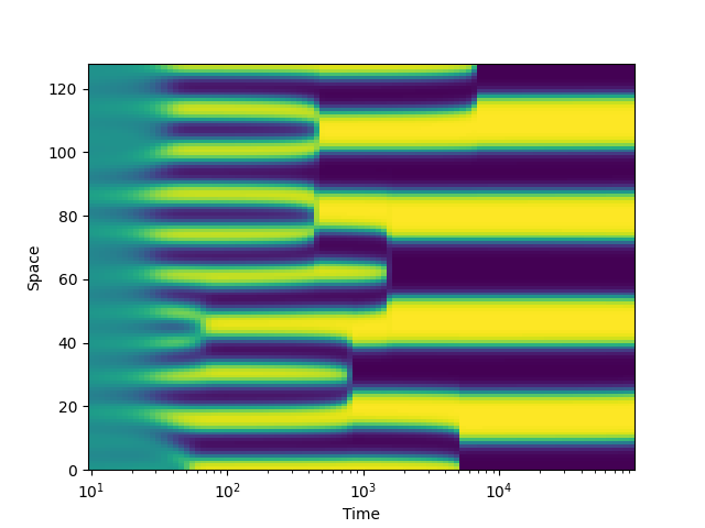 logarithmic kymograph