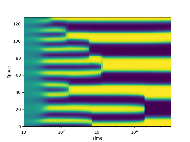 logarithmic kymograph