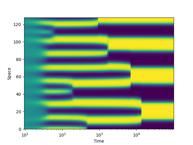 logarithmic kymograph