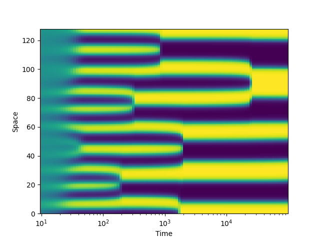 logarithmic kymograph
