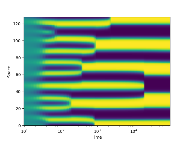 logarithmic kymograph