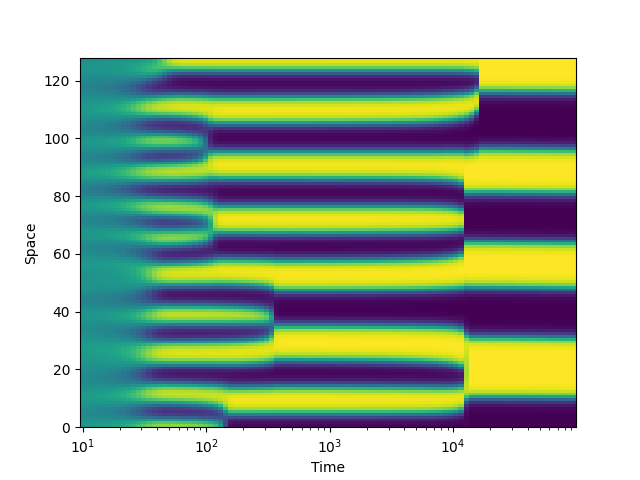 logarithmic kymograph