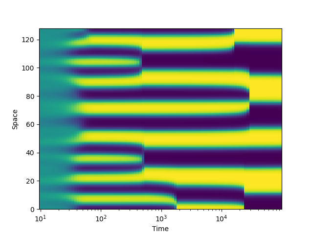 logarithmic kymograph