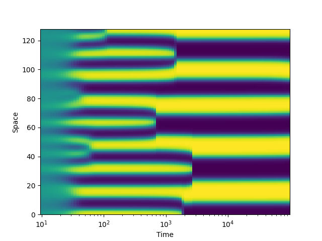 logarithmic kymograph