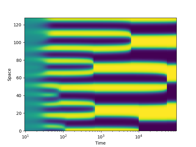 logarithmic kymograph