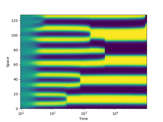 logarithmic kymograph